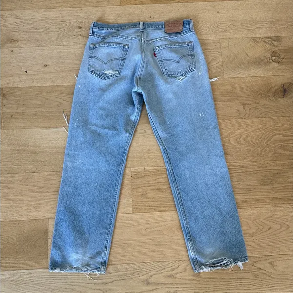 Levi's Jeans Distressed Ripped Size 36 Blue - Image 5