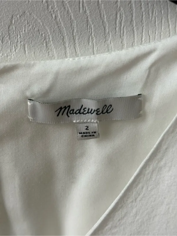 Madewell Eyelet Lattice Dress in White - Image 4