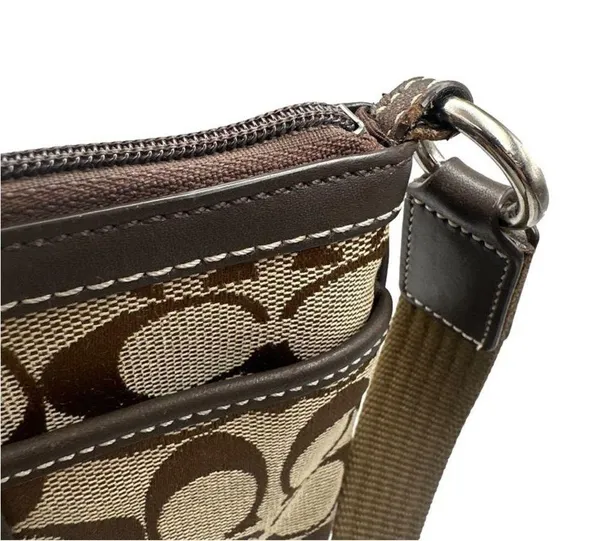 COACH Brown Signature Canvas Crossbody - Image 7