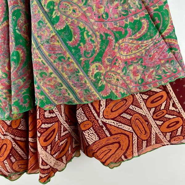 Reversible Maxi Wrap Skirt BINS912 Multiple - Image 3