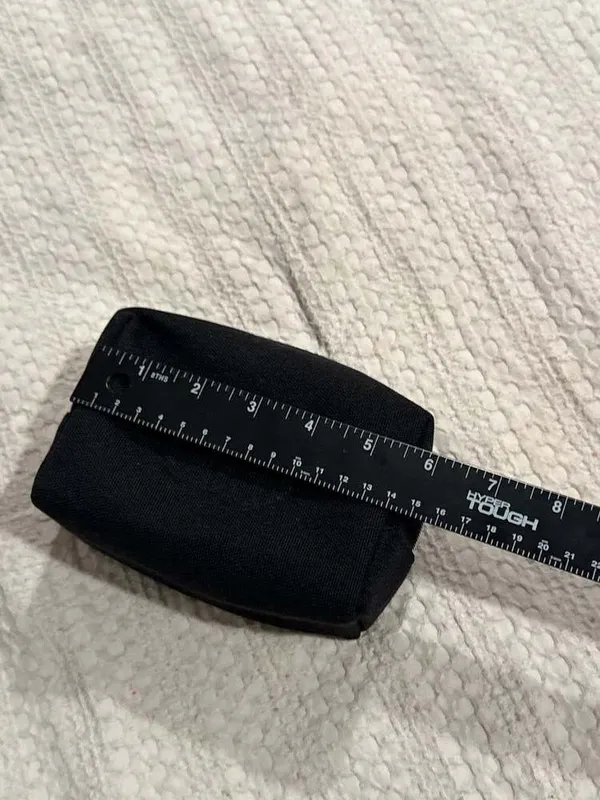 Christian Dior Beauty Black Canvas Cosmetic Makeup Pouch with CD Logo - Image 6