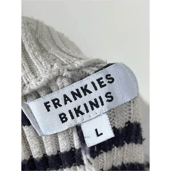 Frankies Bikinis Camden Striped Knit Pants in Starlit Stripe Size Large - Image 5