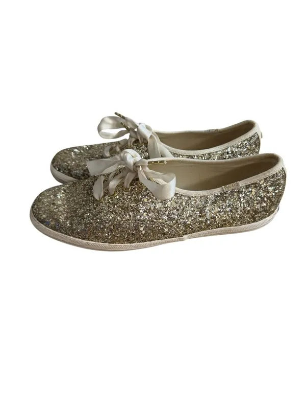 KATE SPADE x Keds Gold Glitter Sneakers Size 7 - Image 6