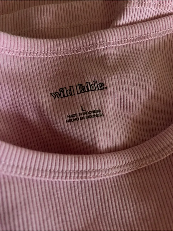 Wild Fable Pink Ribbed Cropped Tank Top - Women - Image 4
