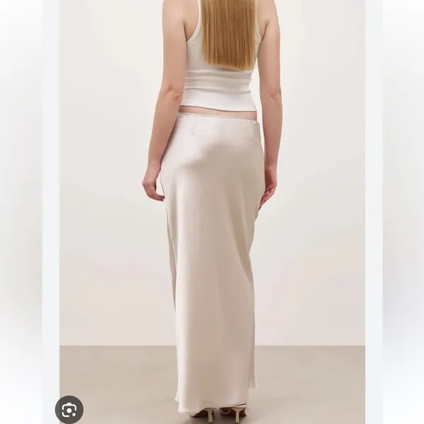 BOA - Satin Mid Rise Maxi Skirt - Champagne - Image 2
