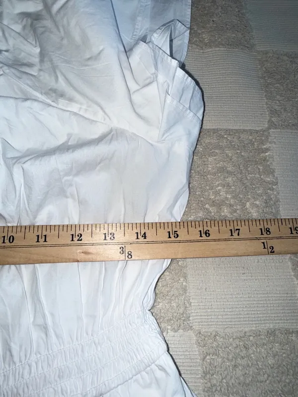 NWT J. Crew White One-Shoulder Maxi Smocked Dress‎ size XS - Image 2