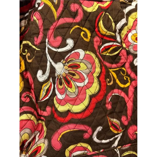 Vera Bradley Quilted Puccini Tote Bag Retired Casual Outside Pockets Full Zip - Image 6