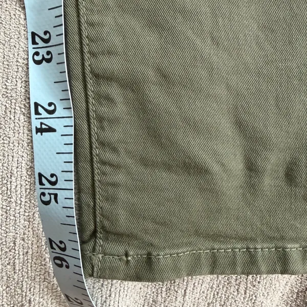 Veronica Beard Jean Army Green Utility‎ Pants Button Fly Straight Leg Olive 26 - Image 5