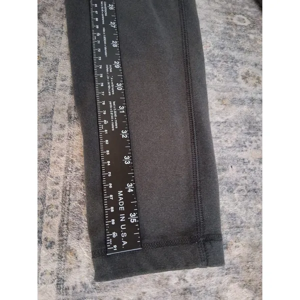 Soybu Charcoal Gray Fleece Lined Athleisure Leggings Zipper Pockets Soft Size M - Image 11