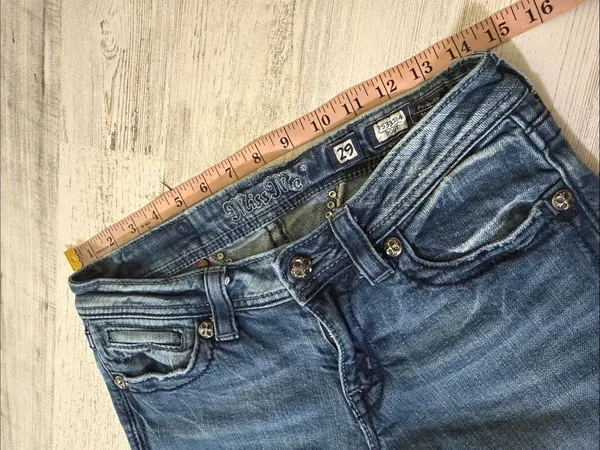 Miss Me Blue Denim Bootcut Jeans with Embellished Wing Pockets Size 29 - Image 11