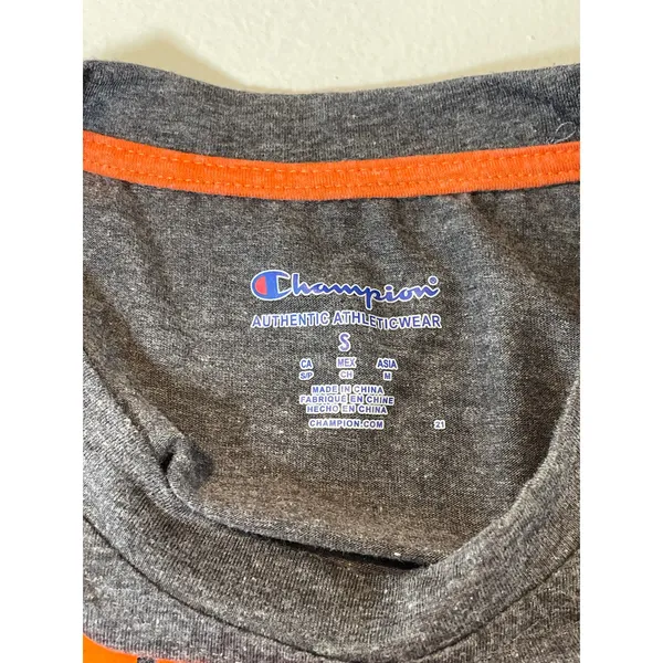 Clemson Tigers Size S Gray Champion Tee Shirt NCAA Short Sleeve - Image 6