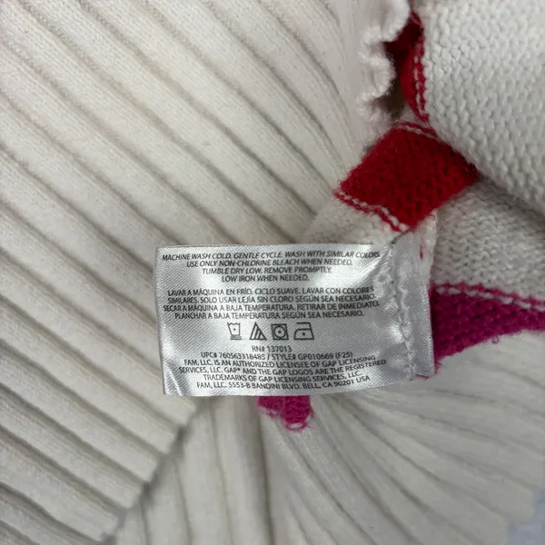 GAP Rainbow Knit Crewneck Sweater Women's L Multi Relaxed Cozy Grannycore Autumn - Image 8