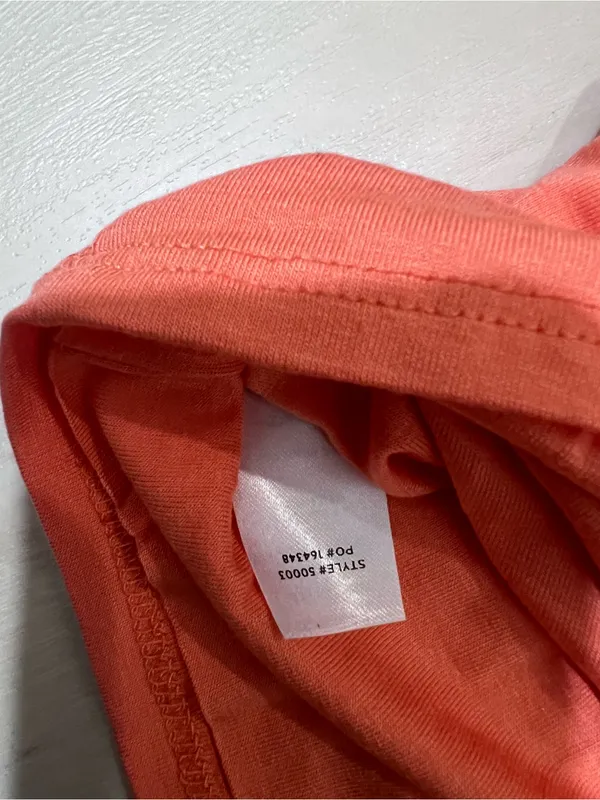 Lulus NWT Women Large Basics Feel Like Dancing Coral Orange Crop Casual Lounge - Image 10