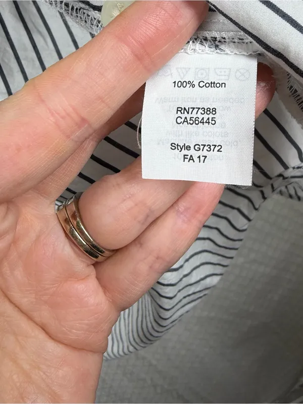 Madewell‎ White Black Striped Button Down Long Sleeve Top - Image 4