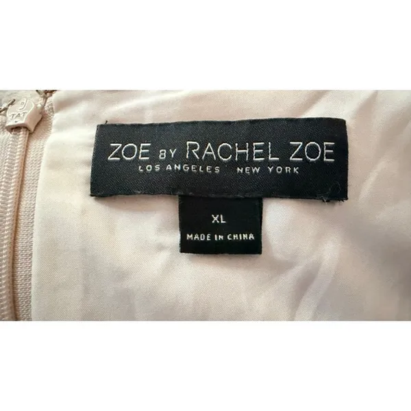Zoe by Rachel Zoe Gold Sequin Sleeveless V-Neck Top XL - Image 4