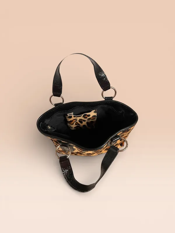 Maurizio Taiuti Leopard print bag with black patent leather - Image 6
