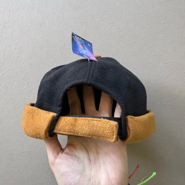 Black Kitty Cotton Docker Cap - Image 8