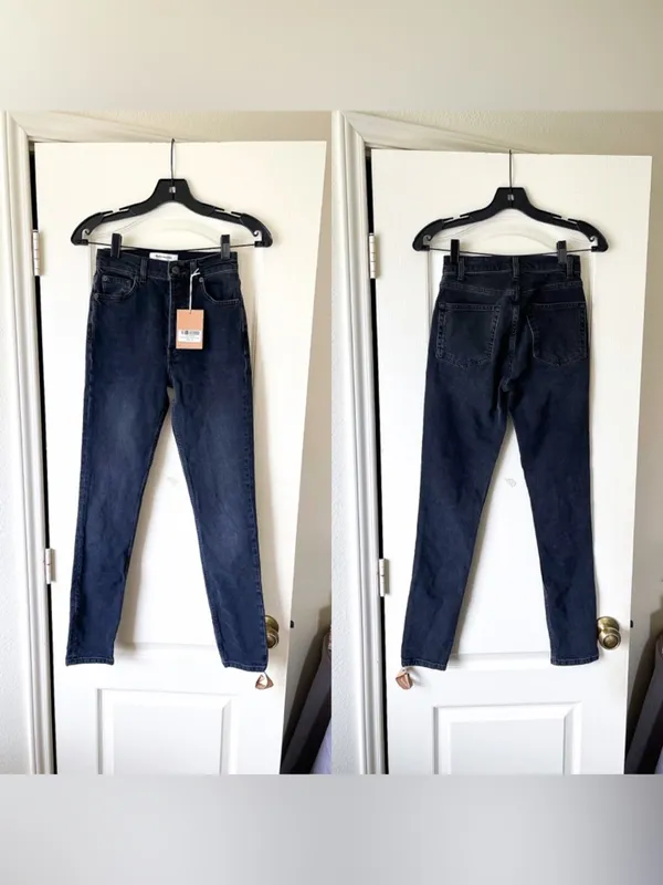 Reformation‎ Serena High Rise Skinny Jeans Erie Faded Black 23 NWT - Image 3