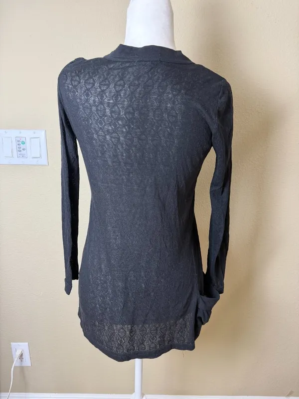 Cotton On Open Drape Pocket Longline Cardigan Size Small Slightly Sheer - Image 4