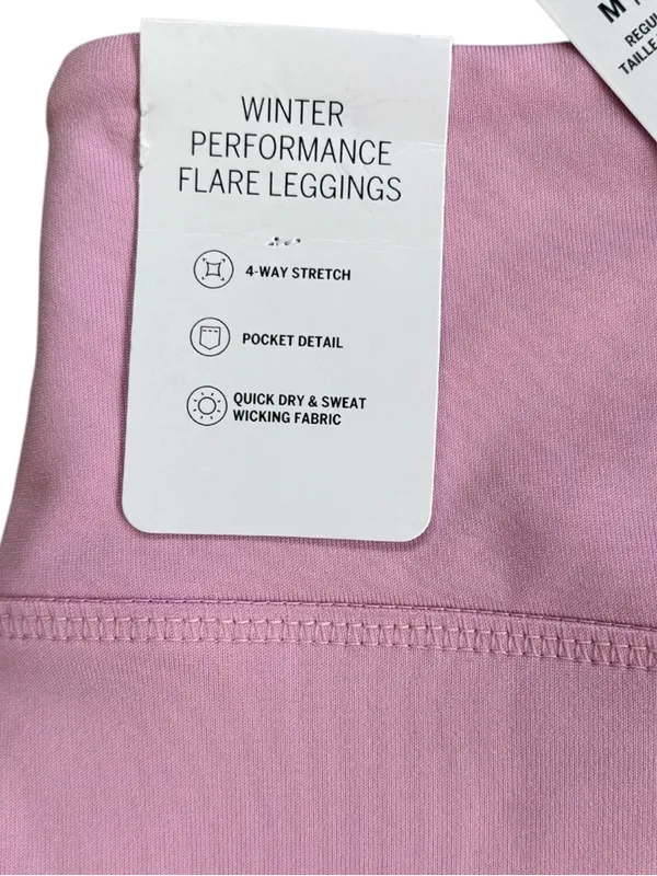 NWT PINK Victoria’s Secret Winter Performance Flare Leggings Pink Size Medium - Image 6