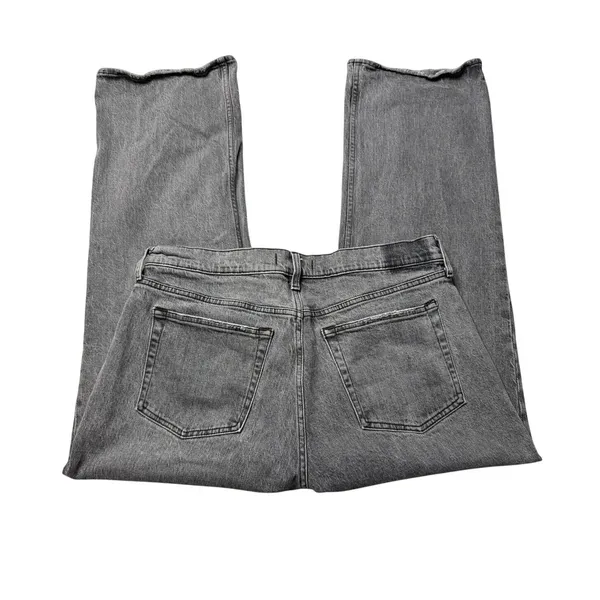 Abercrombie Curve Love The Baggy Low Rise Gray Jeans Size 32 14S - Image 4