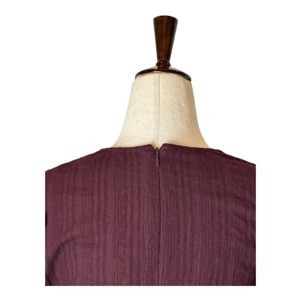 The Fifth Label Dress Women‎ XS Plum Long V Neck Linen Blend Tide Dress NWT - Image 3