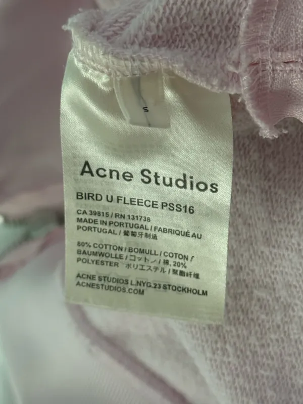 Acne Studios Bird Fleece Sweatshirt in Pink - Image 5