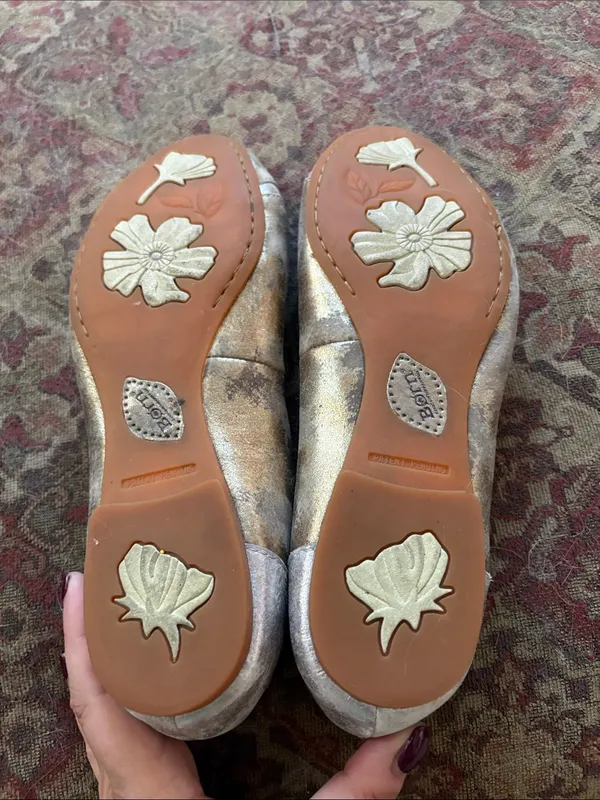 Born Metallic Taupe and Gold Ballet Flats - Image 7