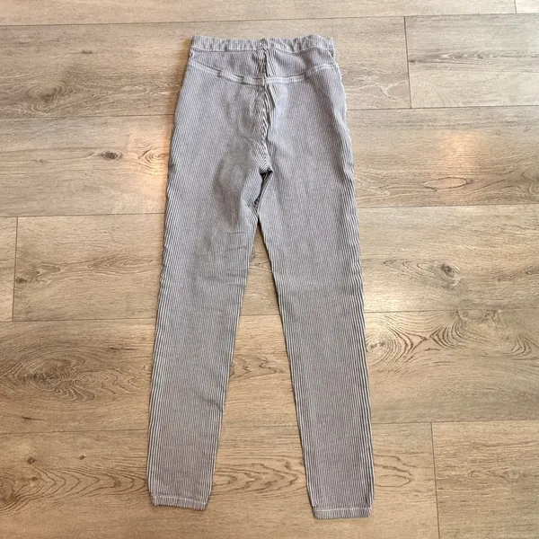 Free People Striped‎ High Waist Pants Size 25 Waist Belle Skinny Trouser Blue - Image 2