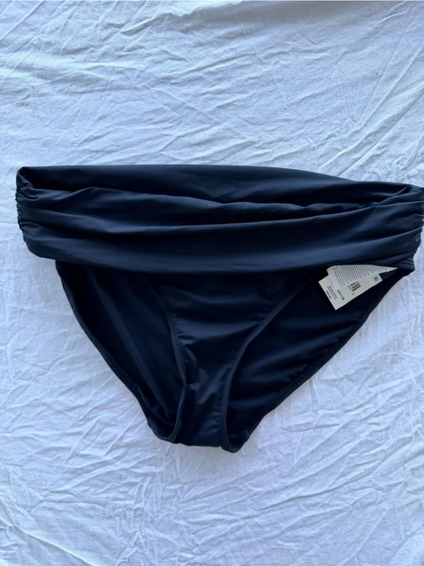 Ralph Lauren Black Ruched High-Waist Bikini Bottoms - Image 4