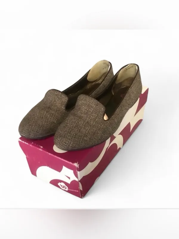 BP Nordstrom Mansion- Fab Tweed Brown & Tan Herringbone Loafer Sz 8.5 - Image 2