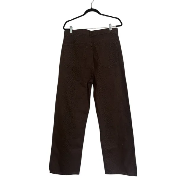 NWT Zara RELAXED OVERSIZE TAPERED ANIMAL PRINT HIGH-WAIST TRF JEANS SZ-8 - Image 10