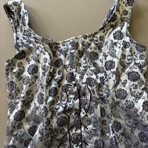 Vintage Brocade Corset top Purple Size XL - Image 3