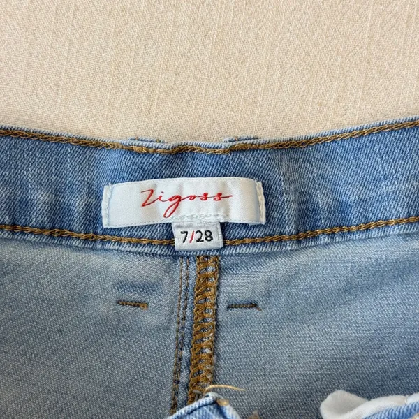 Zigoss Seam Detail Barrel Leg Jeans Women 7/28 Blue - Image 8