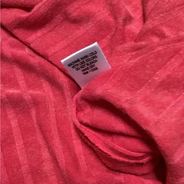Zenana ribbed boat Neck Distressed raglan top Coral L/XL - Image 12