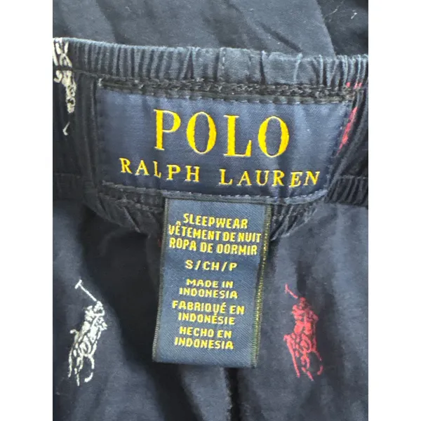 Polo Ralph Lauren Navy Pony Logo Pajama Pants Womens Small Sleepwear Lounging - Image 7