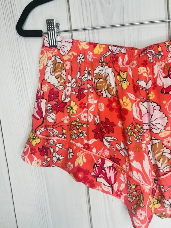 Victorias Secret Womens Sz M Pajama Set Short-Sleeve Shirt Shorts Coral Floral - Image 14
