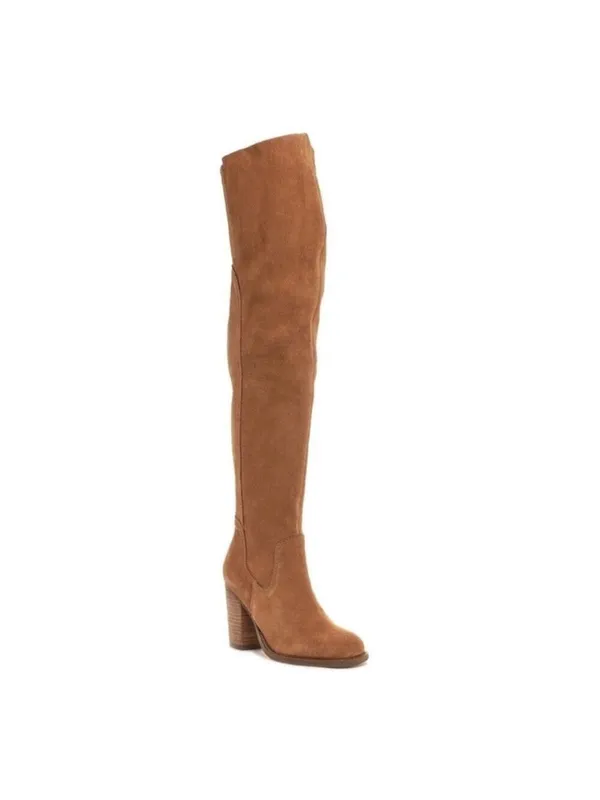 Kelsi Dagger Brooklyn Logan over-the-knee boot in brown chestnut suede Sz 6.5 - Image 3