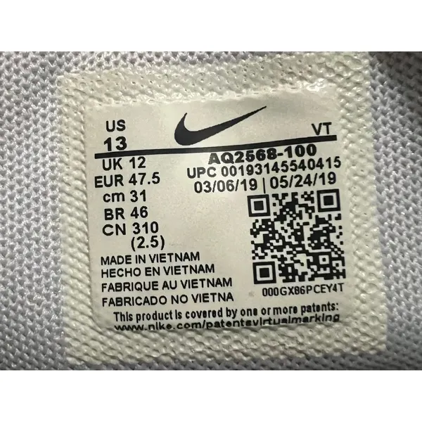 Nike‎ Air Max 200 AQ2568-100 White Red Men's Athletic Shoes Size 13 - Image 9