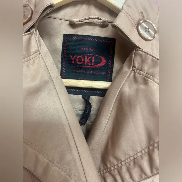Yoki New York Waterproof Trench Coat Size‎ M Beige Classic Rain Jacket (No Belt) - Image 3