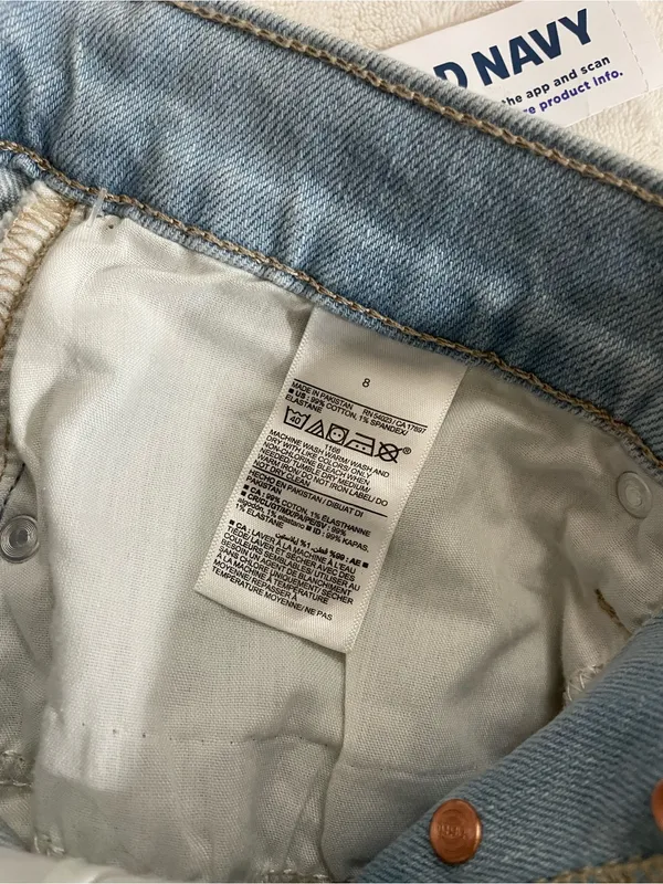 Old Navy Light Blue Denim Women’s High-Rise Shorts Size 6 NWT - Image 8