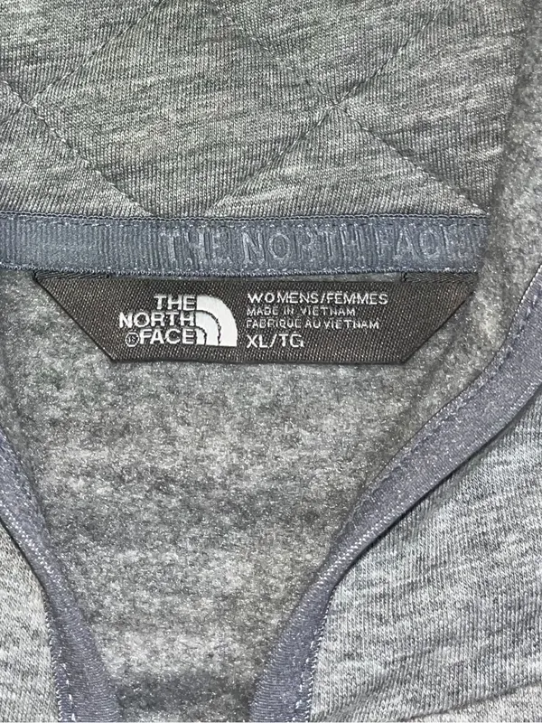 The North Face Quilted Zip Up Hoodie Jacket Grey Athleisure Layer XL Gorpcore - Image 11