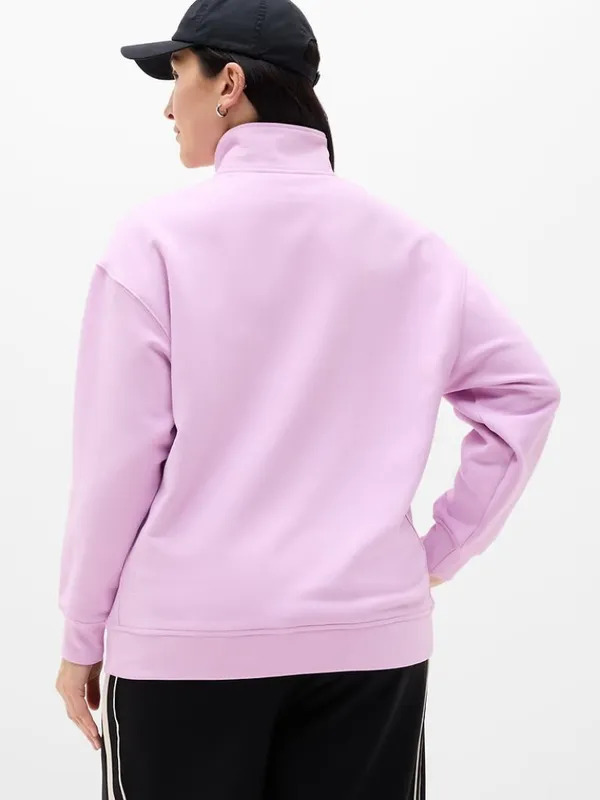 New Athleta S Forever Fleece 1/4 Zip Sweatshirt Fleur Pink Small Regular - Image 5