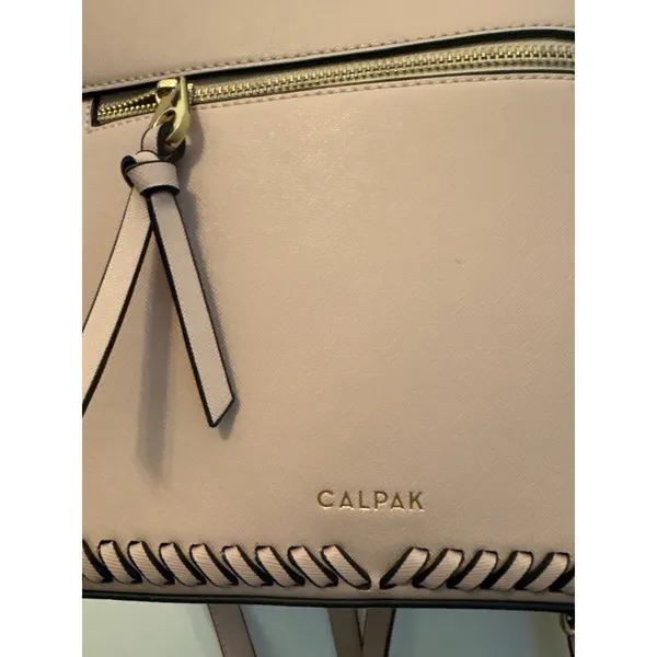 Calpak Blush Pink Faux Leather Backpack Strappy‎ Stitch Detail Gold Hardware NEW - Image 2