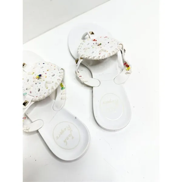 Jack Rogers Sandals‎ Womens Size 5 White Georgica Jelly Slip On Flats - Image 6