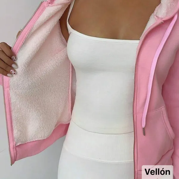 Pink Teddy Jacket for Women Size M - Image 2