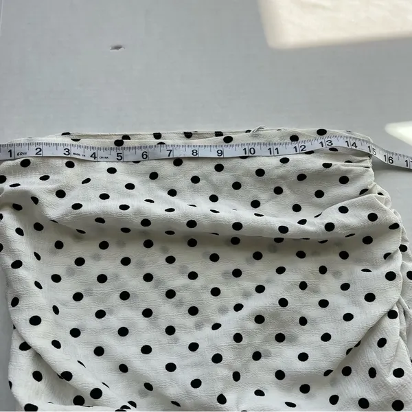NWT Petal + Pup Tegan ruffle mini skirt polka dots size 12 white black - Image 13