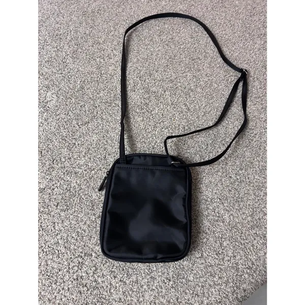 G-Force Black Nylon Crossbody Travel Bag Small Utility Pouch with ID‎ Window - Image 9