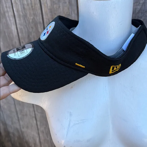 New NFL Pittsburgh Steelers New Era Black Visor with Yellow Accents Fits Most - Image 3