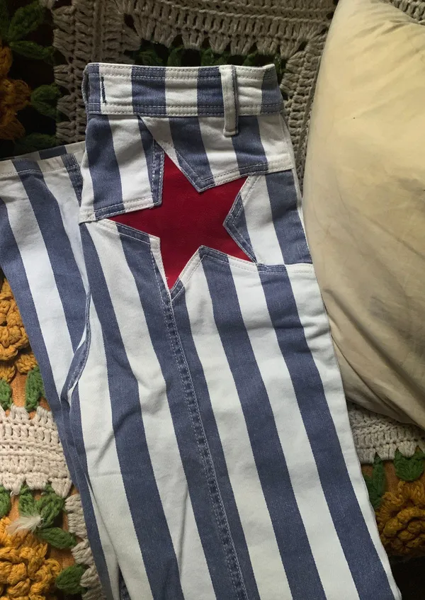 Free People Firecracker Stripe Flare Pants - Image 4